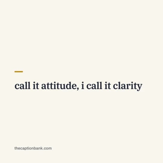 Attitude Captions For Instagram card: call it attitude, i call it clarity