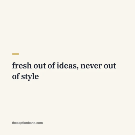 Caption Generator card: fresh out of ideas, never out of style