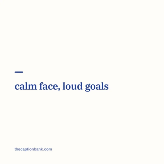 Caption Generator card: calm face, loud goals