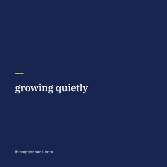 Caption Meaning In Hindi card: growing quietly
