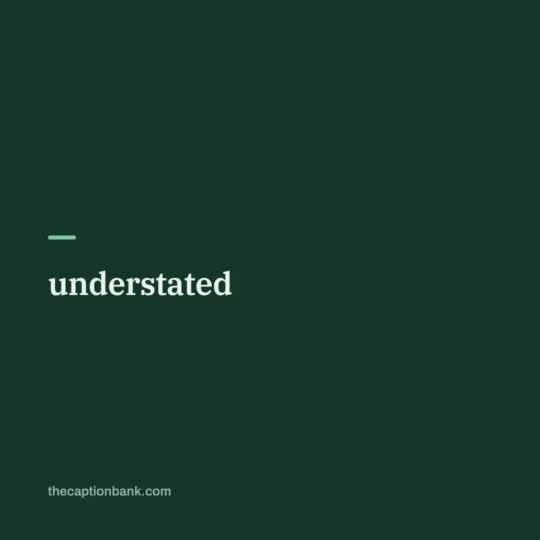 Classy Captions For Instagram card: understated
