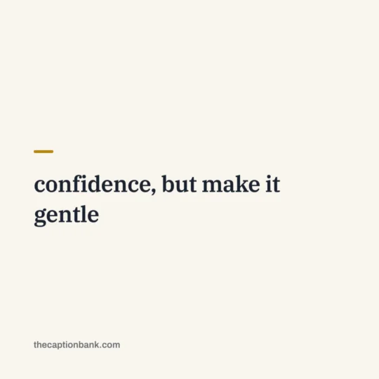 Instagram Captions For Girls card: confidence, but make it gentle